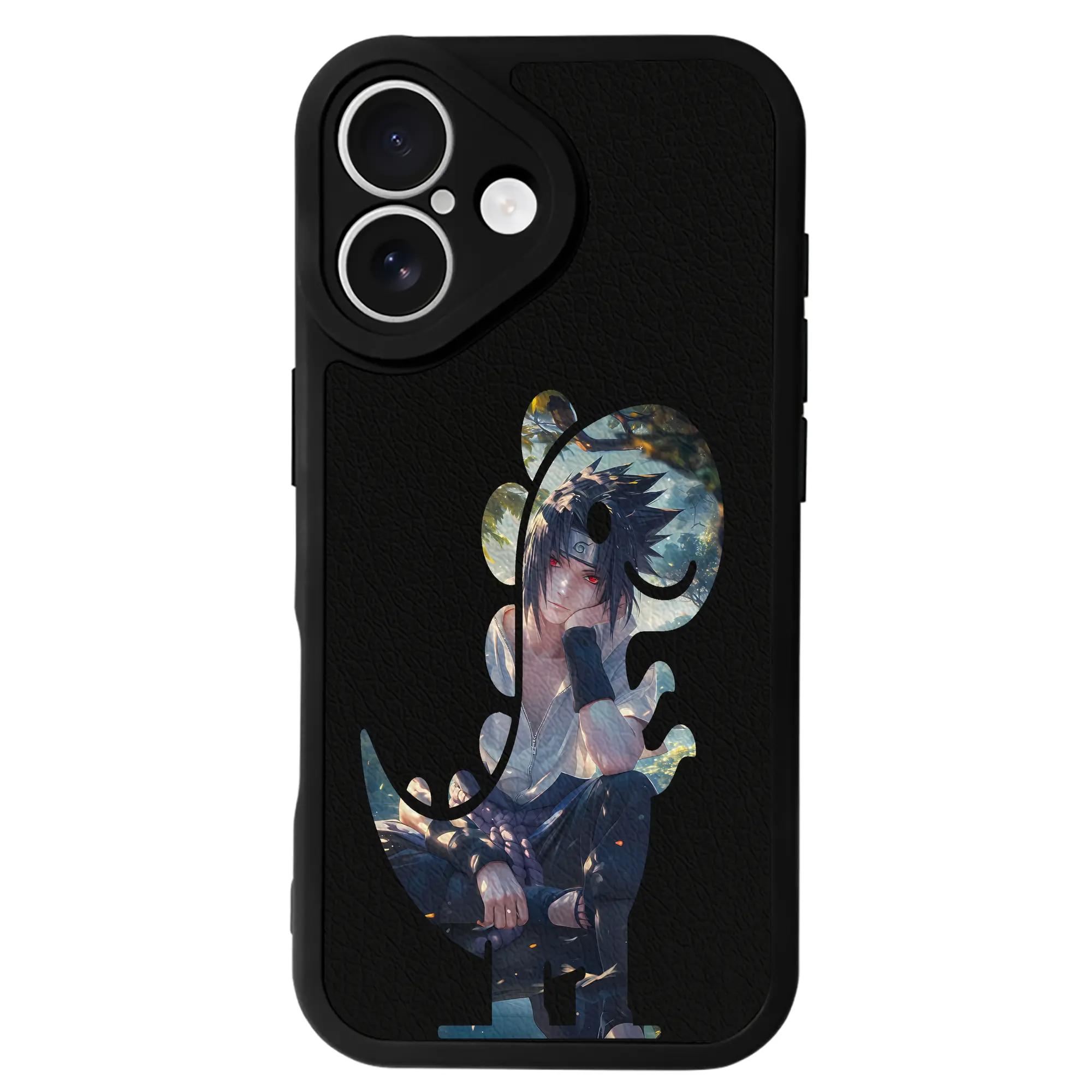 ナルト グッズ うちは サスケ - IPhone 16シリーズ対応 ・ シリコンスマホケース ・ レザー調 ・ 高精度フィット ・ 耐衝撃 ・ ワイヤレス充電対応 ・ 精密カット